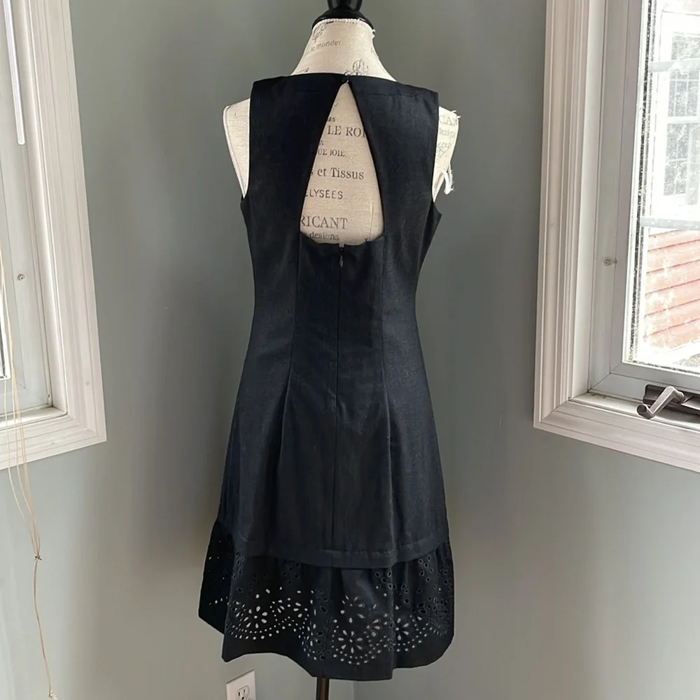 Rebecca Taylor wool blend sleeveless grey sheath dress‎ EUC